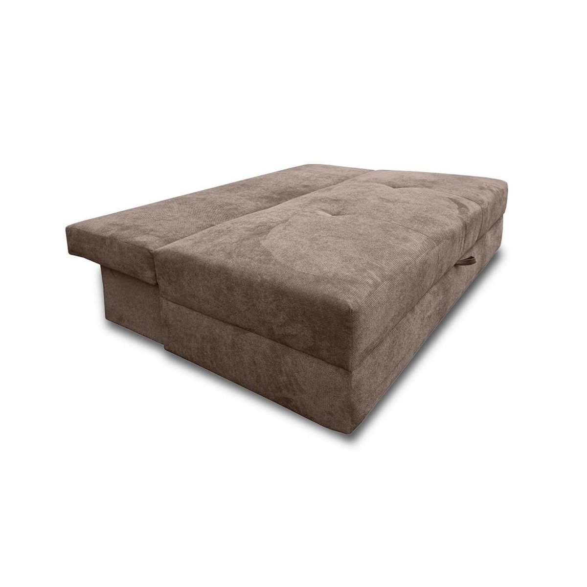 BEST MOBILIER Lucina - canapé droit 3 places - convertible avec coffre - en velours