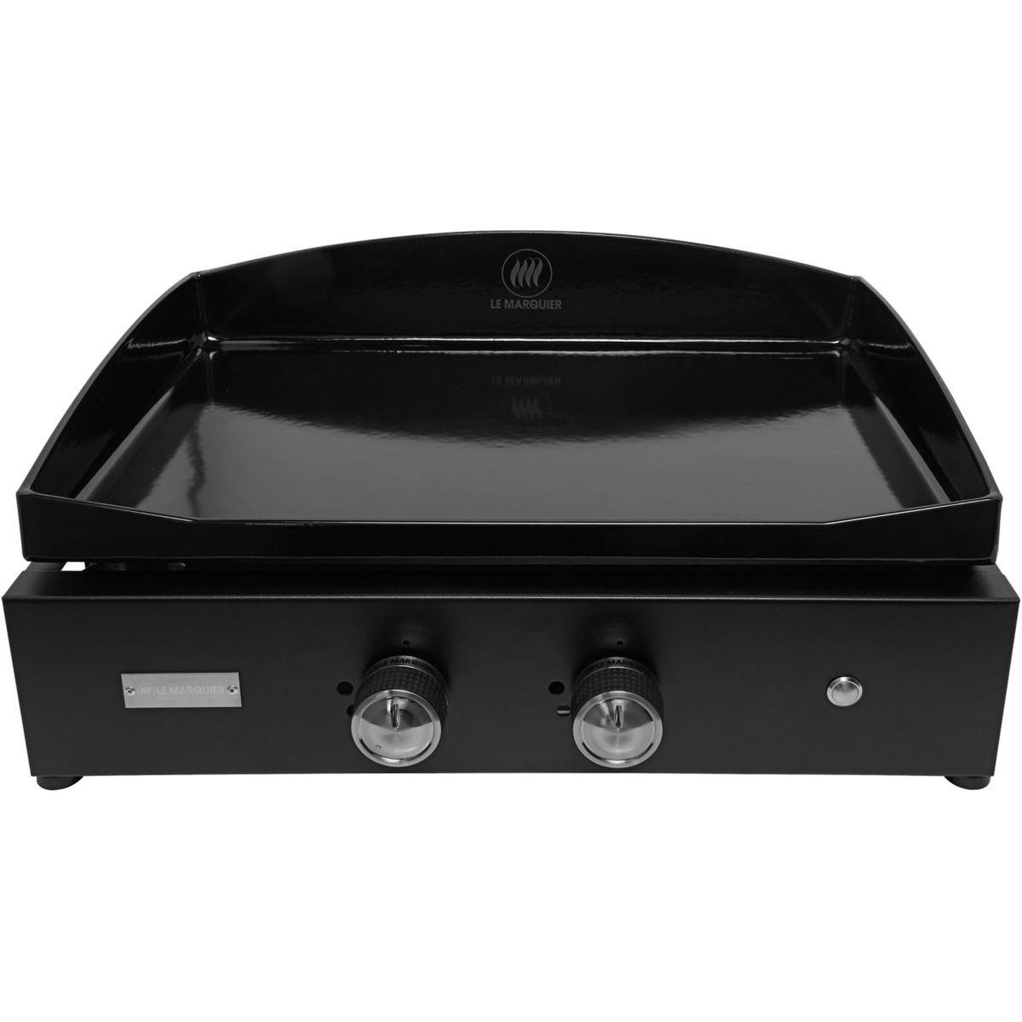 Voir la diapositive 4 : Le marquier Plancha gaz vintage pure 260 noir 2 brûleurs à poser, 60x40 cm