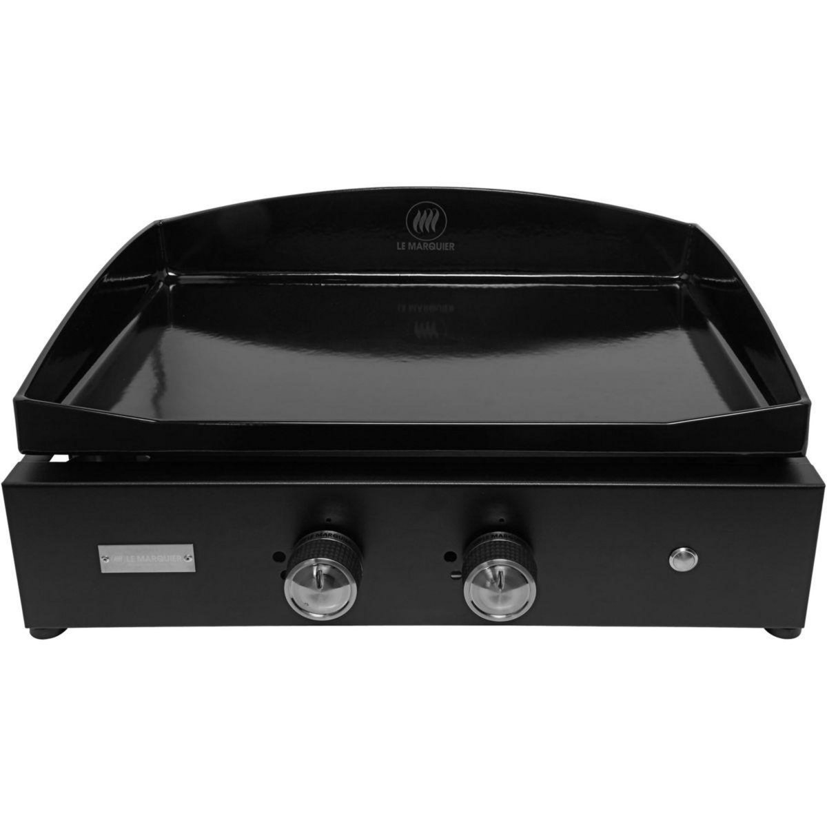 Le marquier Plancha gaz Vintage Pure 260 noir 2 brûleurs à poser, 60x40 cm