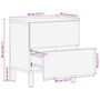 Voir la diapositive 6 : VIDAXL Tables de chevet 2 pcs noir bois de manguier massif brut