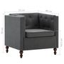Voir la diapositive 6 : VIDAXL Fauteuil gris fonce tissu