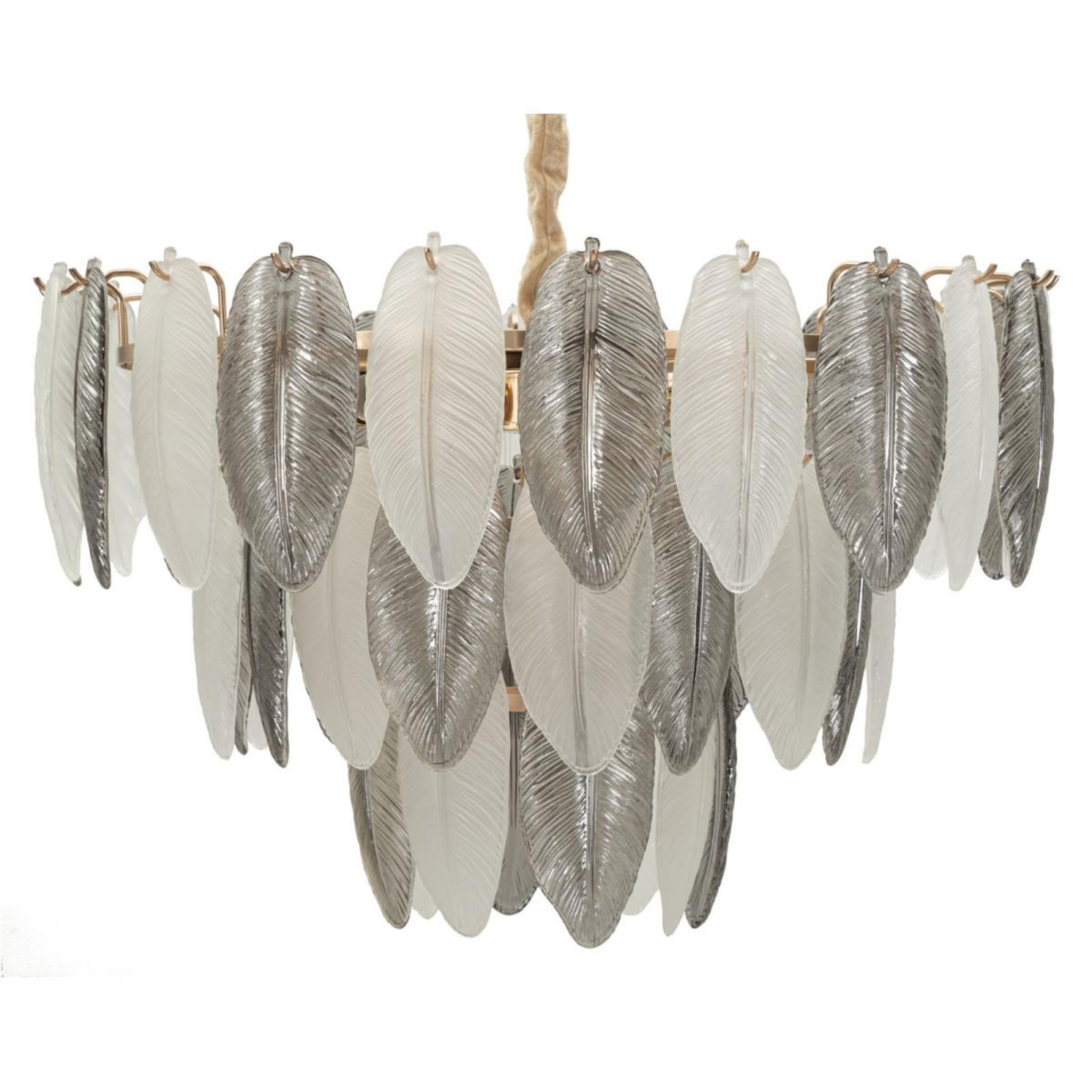 Voir la diapositive 2 : Paris Prix Lustre en Verre  Leafy  60cm Multicolore
