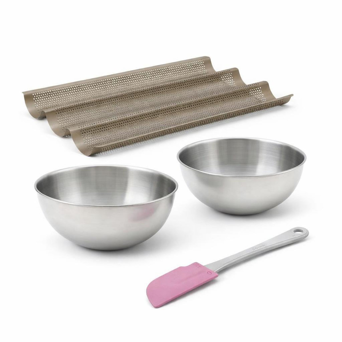 ZENKER Set de 4 ustensiles de pâtisserie moule à gâteaux bols et spatule Zenker Mojave Gold