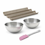 ZENKER Set de 4 ustensiles de pâtisserie moule à gâteaux bols et spatule Zenker Mojave Gold