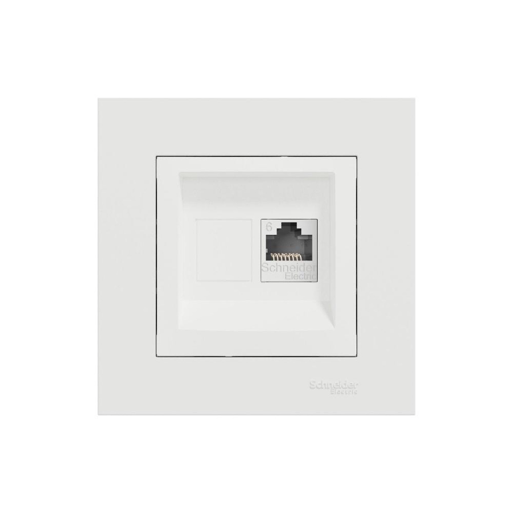 Schneider Electric Prise rj45 complet Miluz, SCHNEIDER ELECTRIC, blanc