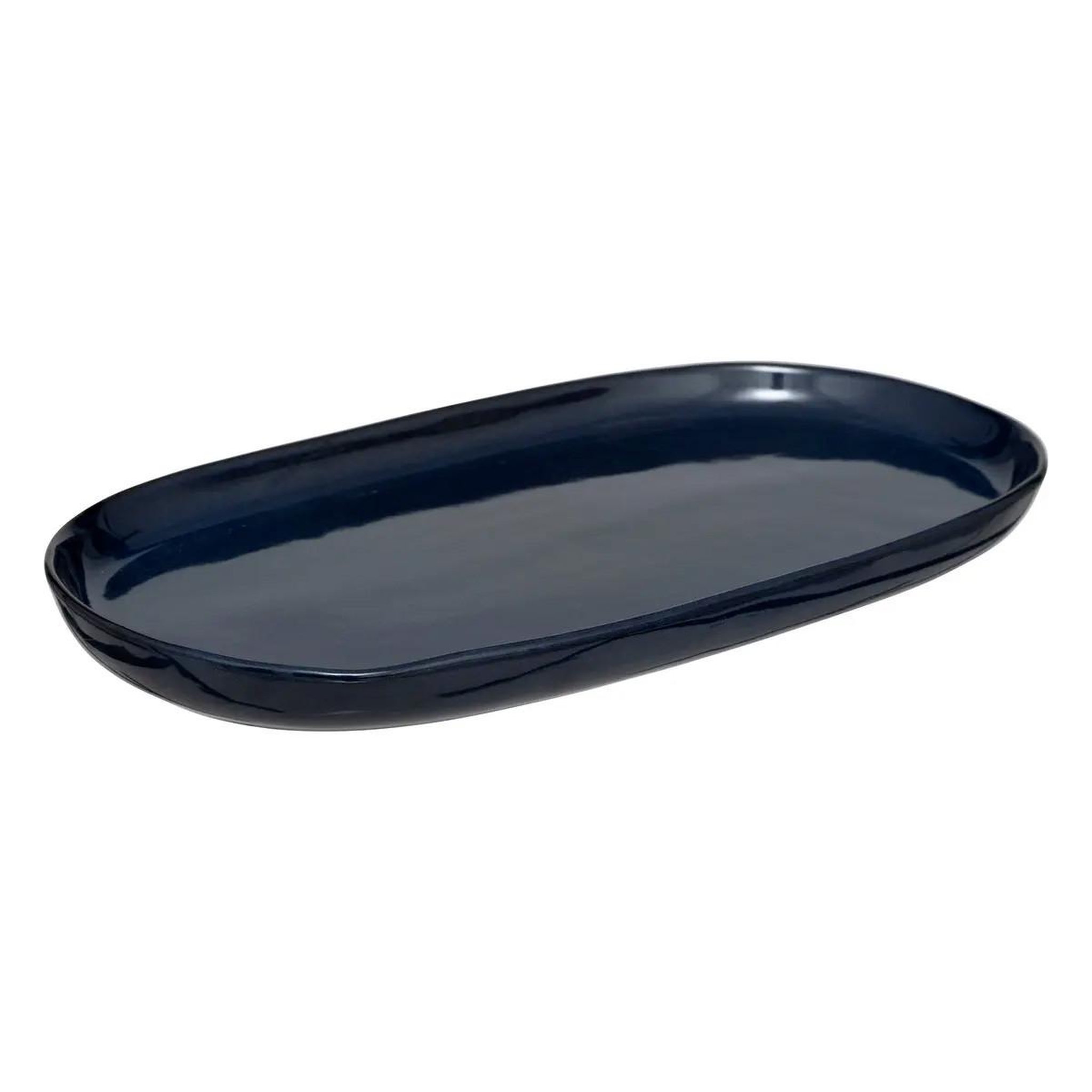 SECRET DE GOURMET Plat de présentation  terre inconnue  37cm bleu