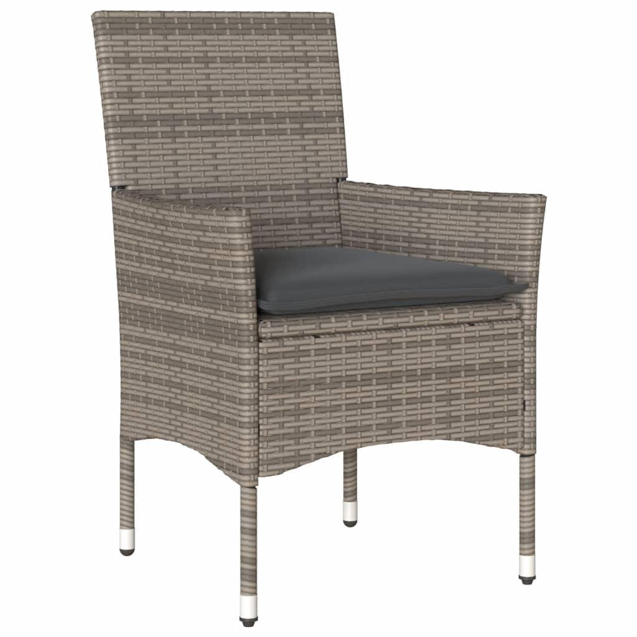 Voir la diapositive 3 : VIDAXL Ensemble a manger de jardin et coussins 5 pcs gris rotin acacia