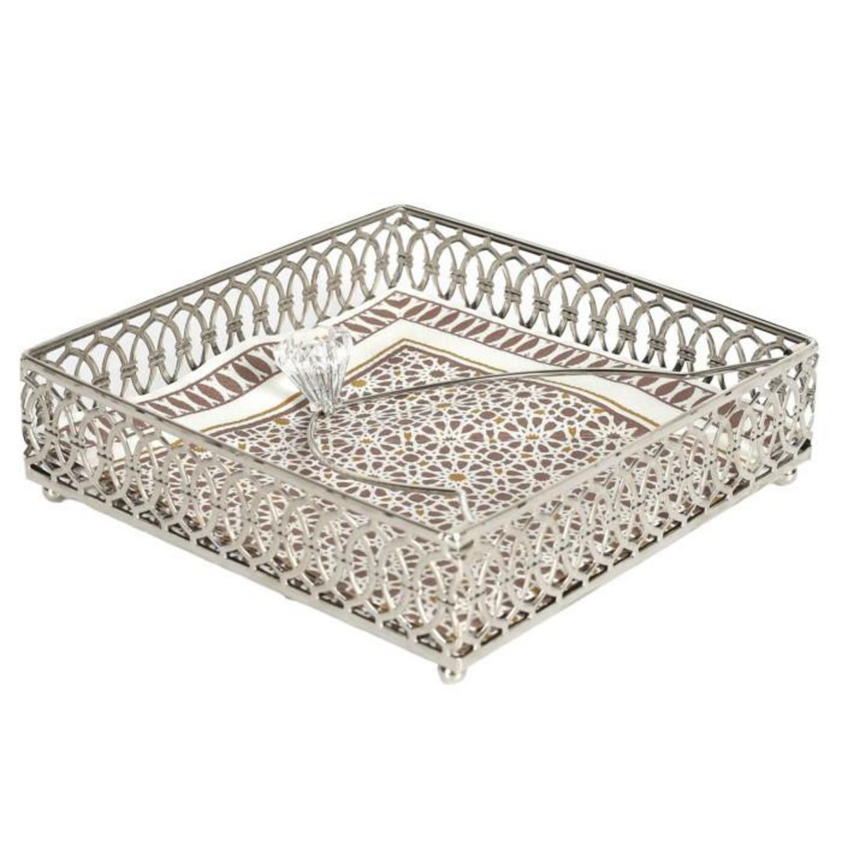 Paris Prix Plateau Porte-Serviettes  Avram  16cm Argent