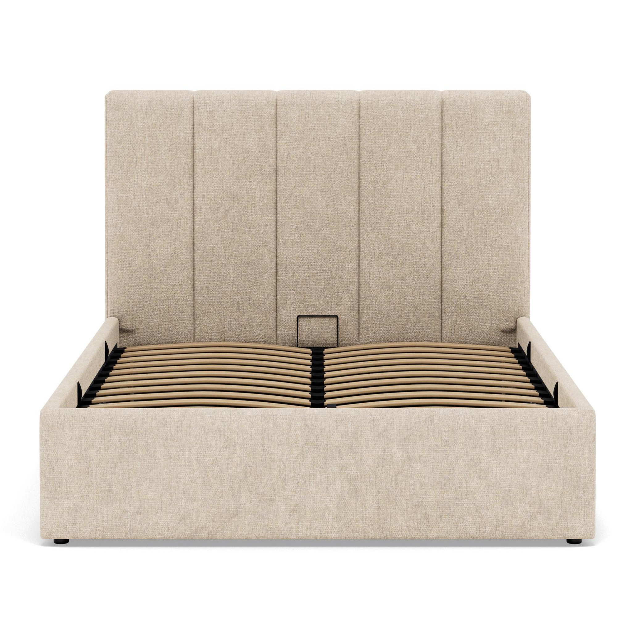 Voir la diapositive 1 : BEST MOBILIER Beanie - lit coffre queen size - 160x200 cm - en velours - sommier inclus