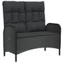 Voir la diapositive 2 : VIDAXL Banc de jardin inclinable avec coussins 107 cm Poly rotin Noir