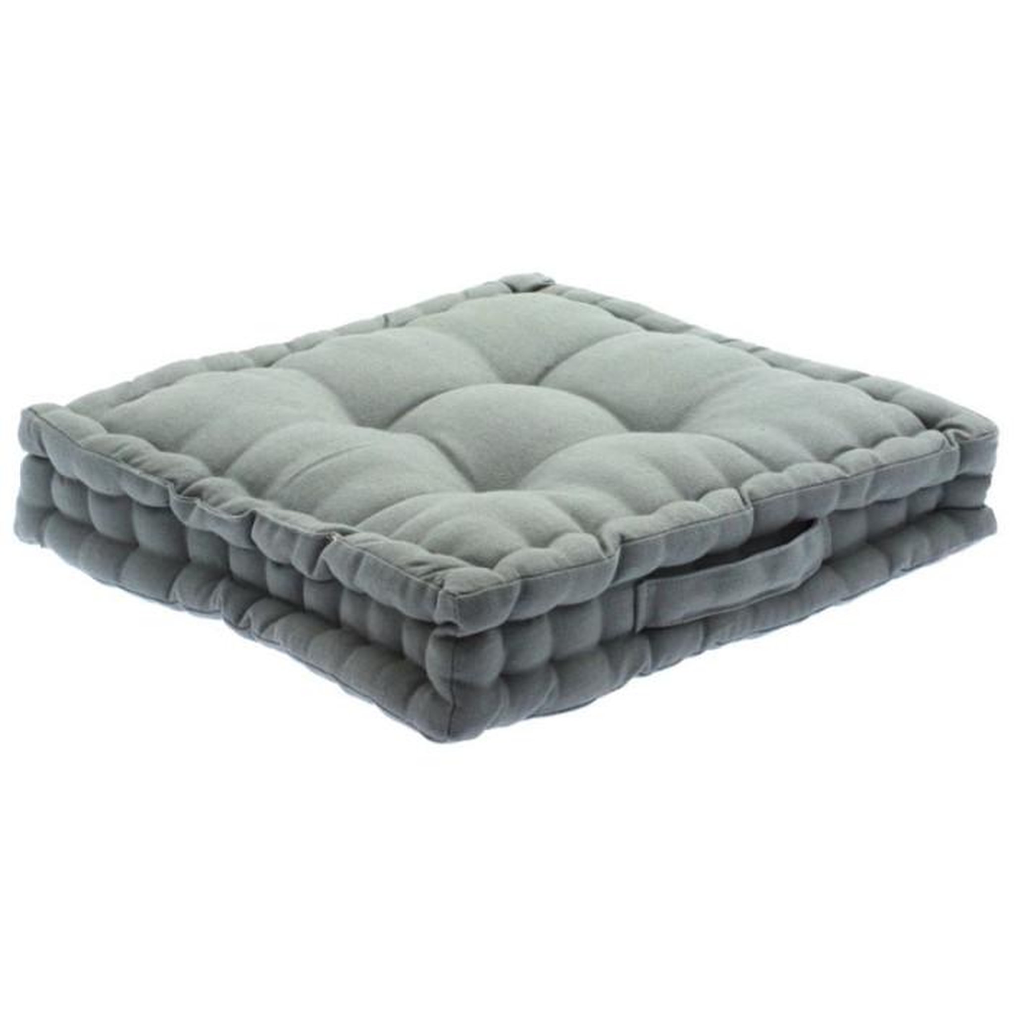 Voir la diapositive 5 : ATMOSPHERA Coussin de Sol  Dorian  40x40cm Gris