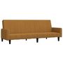Voir la diapositive 2 : VIDAXL Canape-lit a 2 places marron velours
