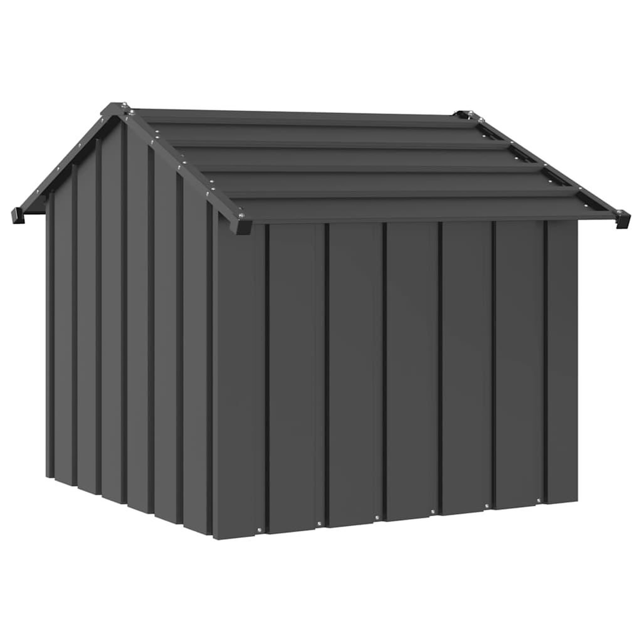 Voir la diapositive 5 : VIDAXL Niche pour chien avec toit noir 85x107x81 cm acier galvanise