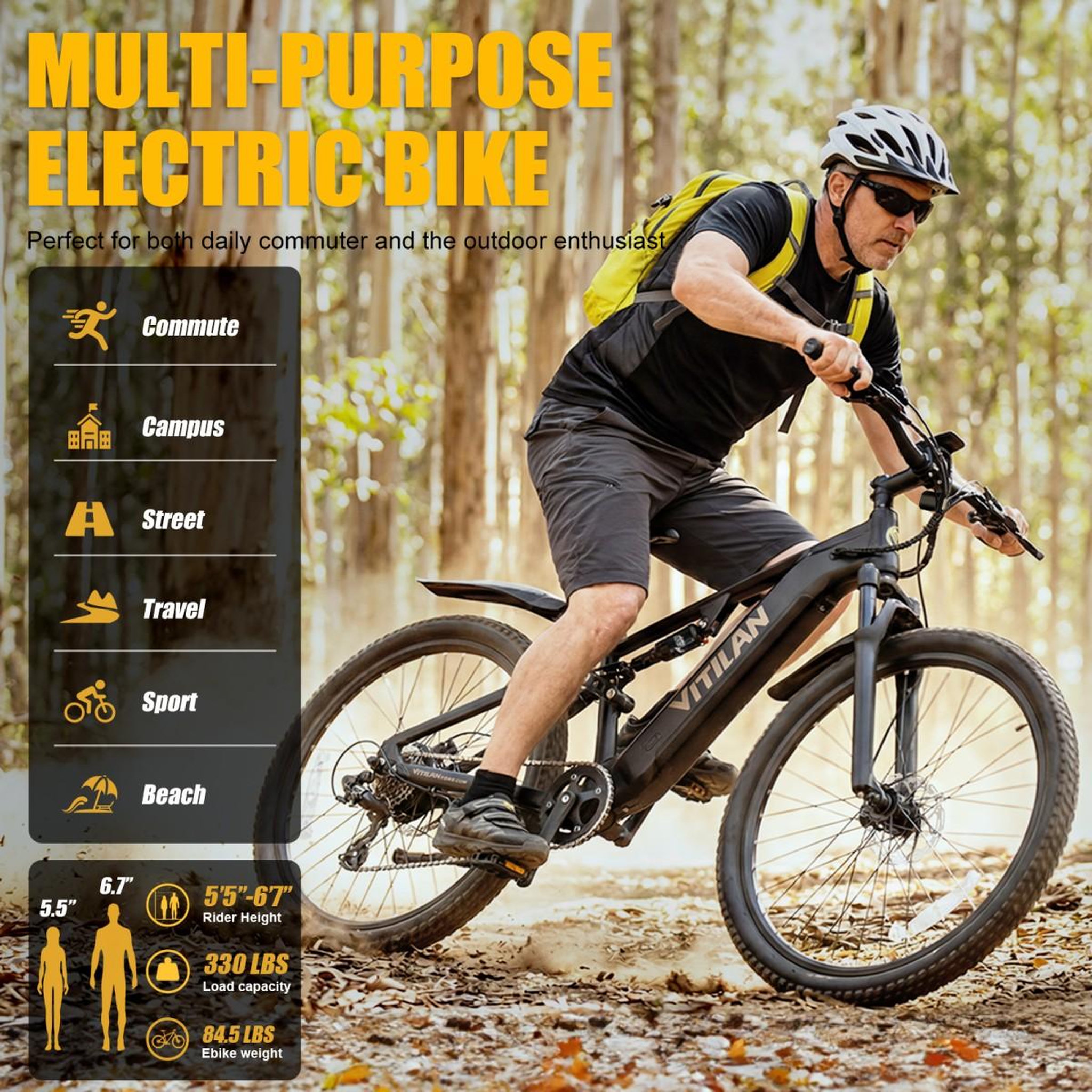 Voir la diapositive 4 : VITILAN VTT électrique VITILAN M5, 27,5