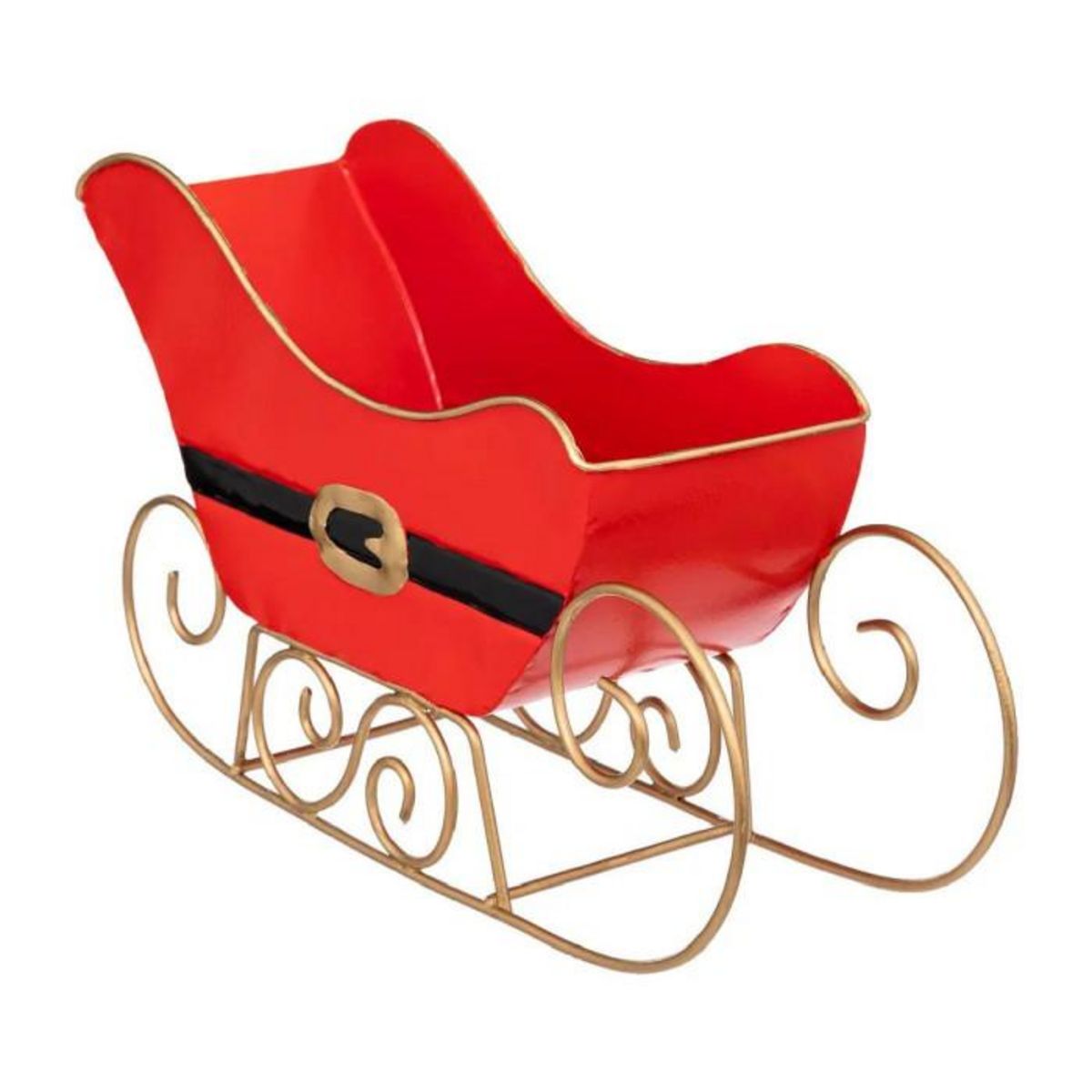 ATMOSPHERA Traineau Déco en Métal  Père Noël  28cm Rouge
