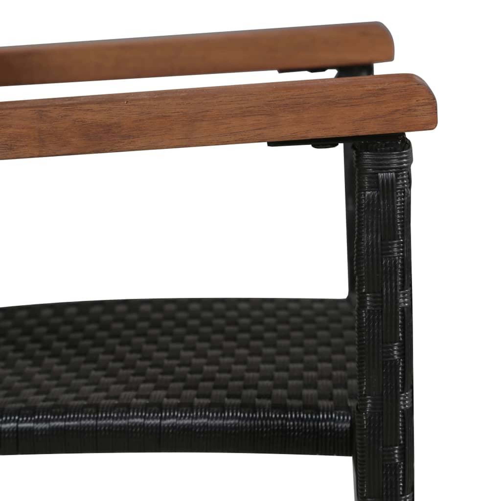 Voir la diapositive 5 : VIDAXL Ensemble a manger de jardin 3 pcs Noir