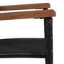 Voir la diapositive 5 : VIDAXL Ensemble a manger de jardin 3 pcs Noir