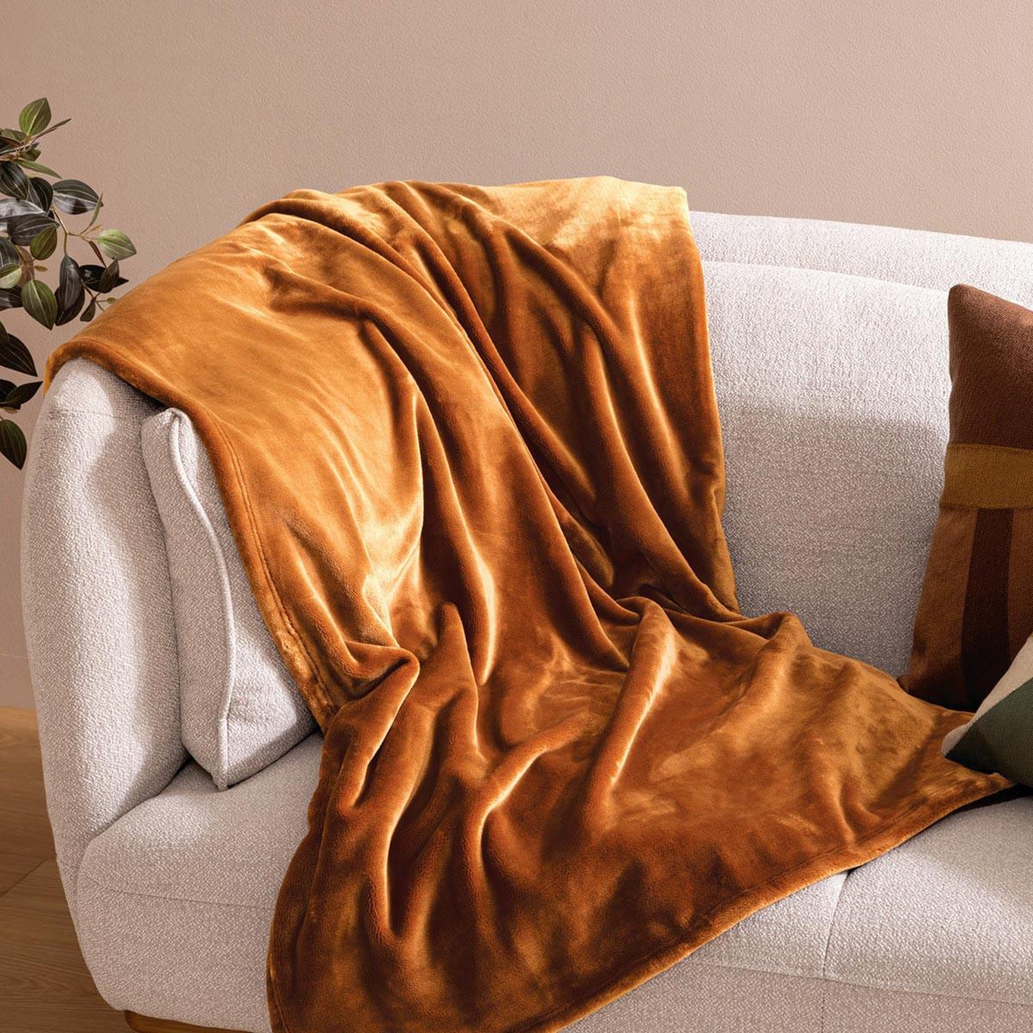Voir la diapositive 3 : ATMOSPHERA Plaid flanelle  Foncé Atmosphera 180x230 Cuddly