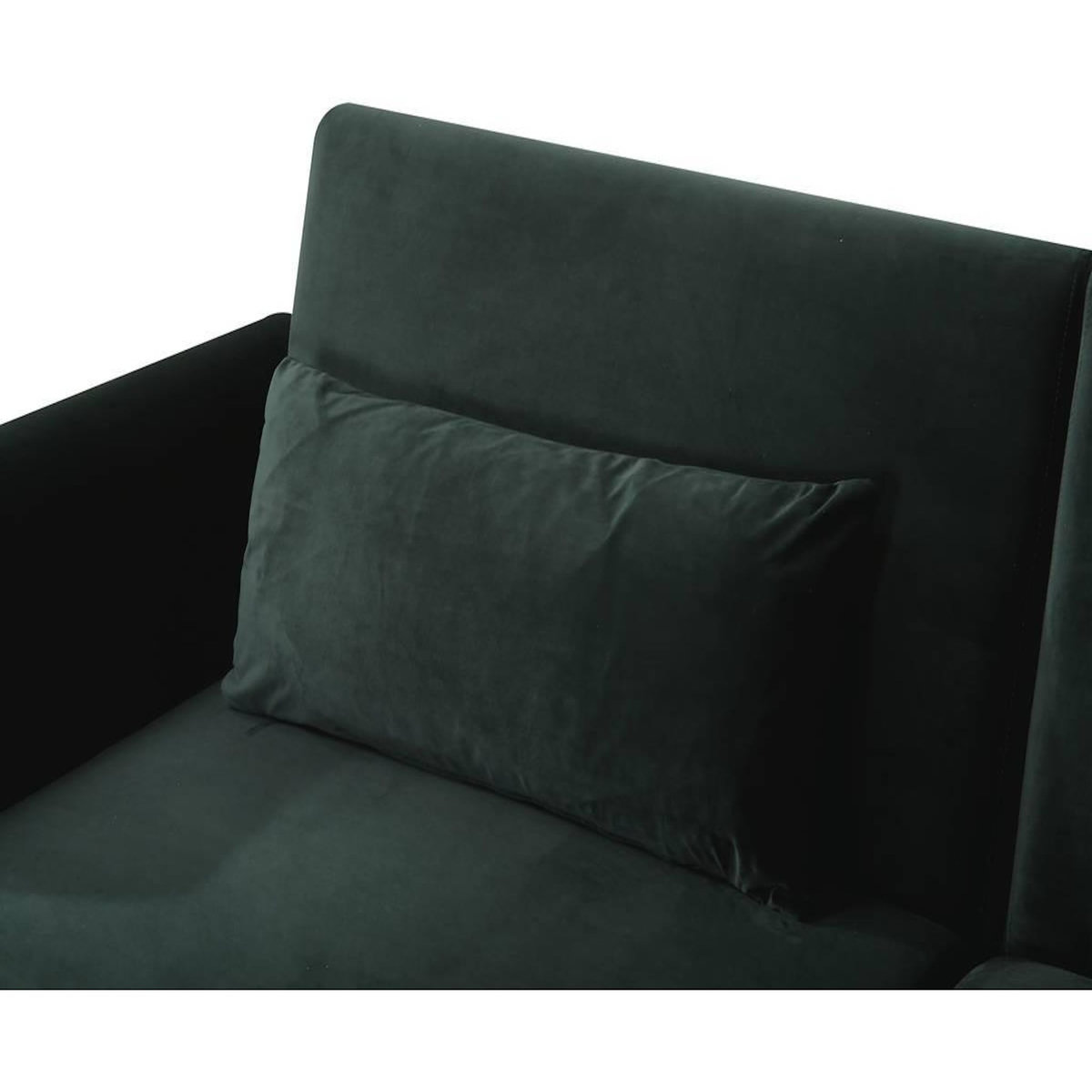 Habitat et Jardin Canapé Clic Clac en velours  Donia  - 203 x 81 x 83 cm - 3 places - Vert foncé