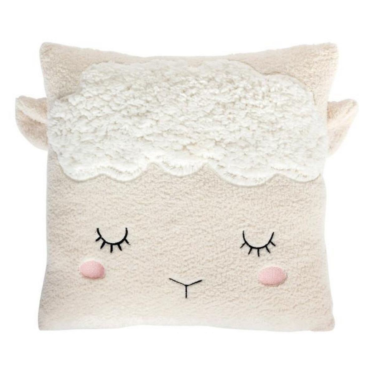 Atmosphera Kids Coussin Déco Enfant  Mouton  39x39cm Beige