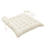 Paris Prix Galette de Chaise Effet Lin Tissé  Nando  38x38cm Naturel