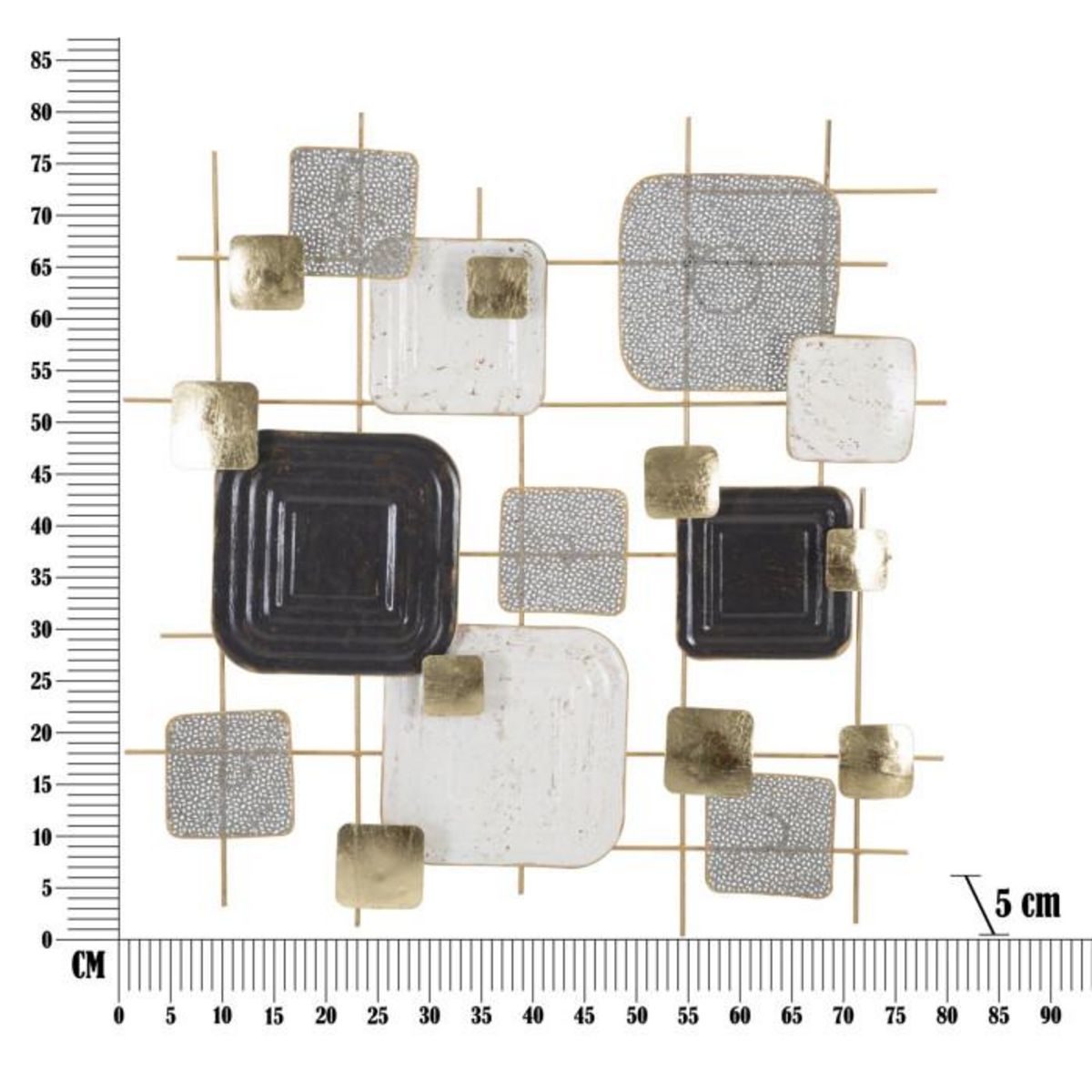 Paris Prix Décoration Murale en Métal  Cubes  80cm Multicolore