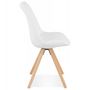 Voir la diapositive 3 : Paris Prix Chaise Design en Tissu Bouclé  Alisa  82cm Blanc & Naturel
