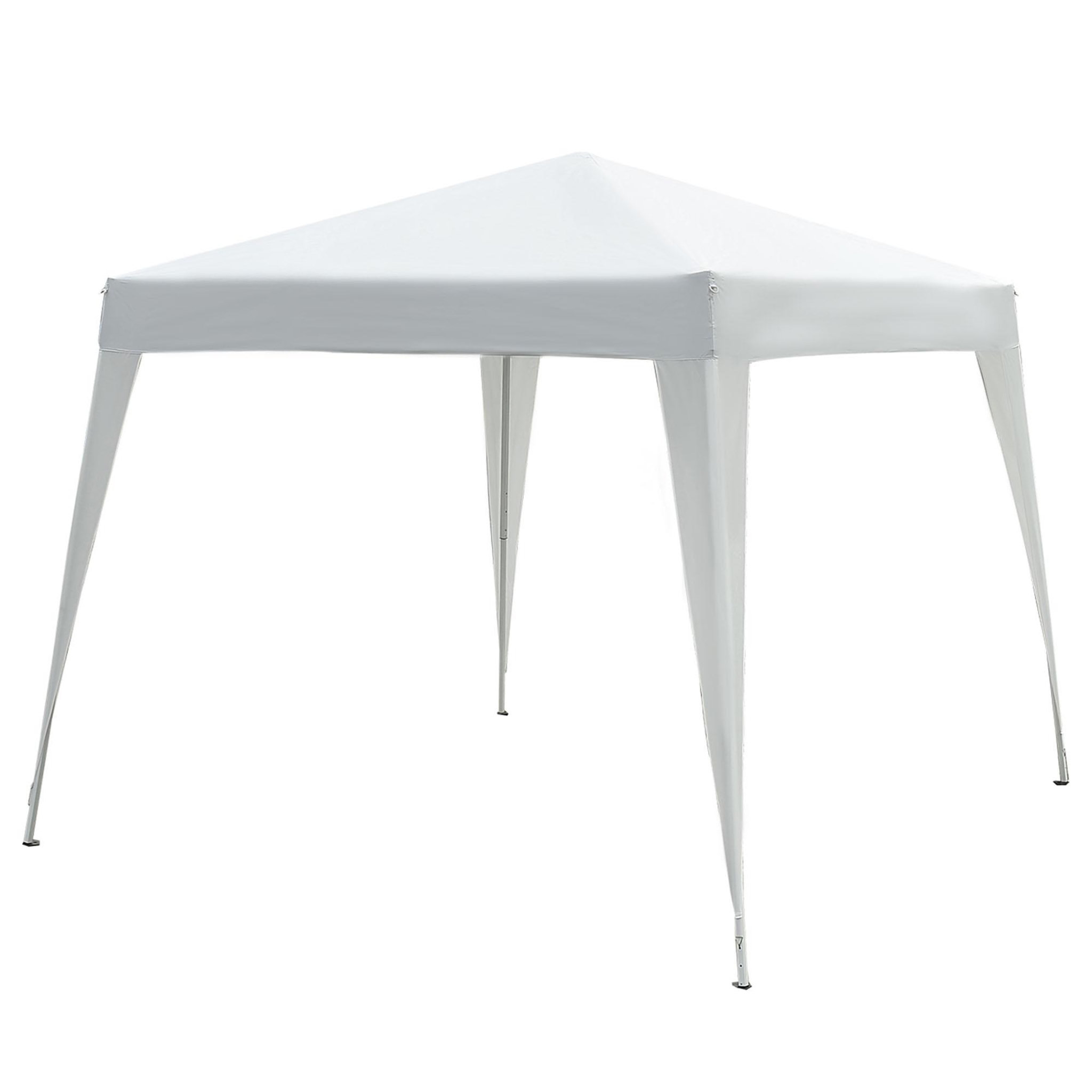 Voir la diapositive 1 : OUTSUNNY Tonnelle barnum de jardin pop-up pliant 2,4L x 2,4l x 2,5H m acier polyester imperméabilisé anti UV avec sac de transport blanc