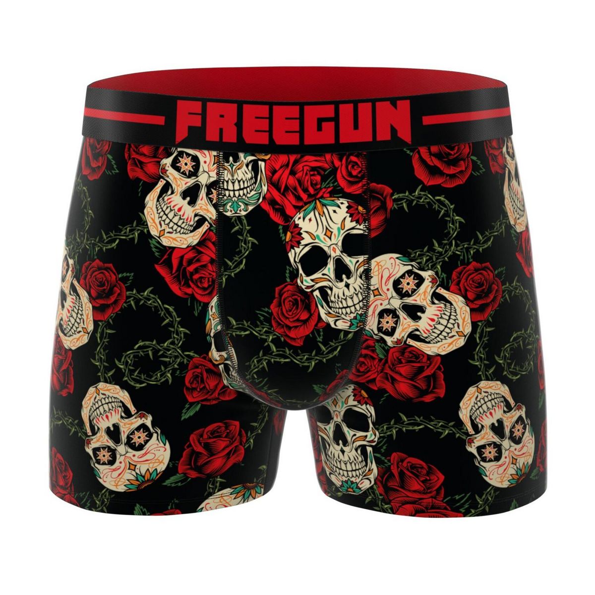 FREEGUN Lot de 4 boxers homme Rock Da Summer