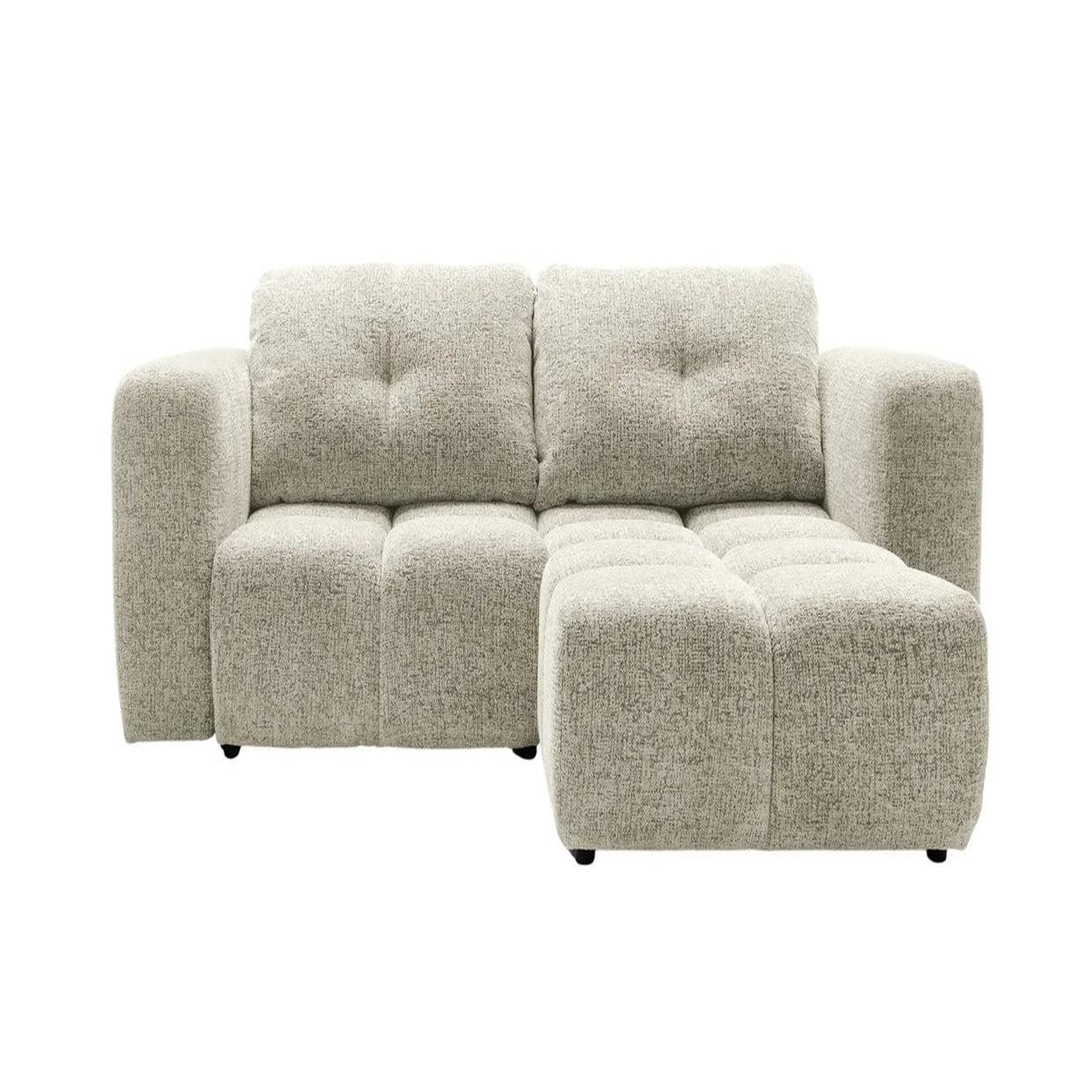 Voir la diapositive 1 : CASANOVA PARIS Romy mini - canapé d'angle convertible tissu chenille 2 places