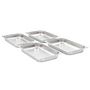 Voir la diapositive 2 : VIDAXL Récipients Gastronorm 4 pcs GN 1 1 65 mm Acier inoxydable