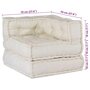 Voir la diapositive 6 : VIDAXL Pouf modulaire creme 70x70x54 tissu