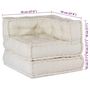 Voir la diapositive 6 : VIDAXL Pouf modulaire creme 70x70x54 tissu