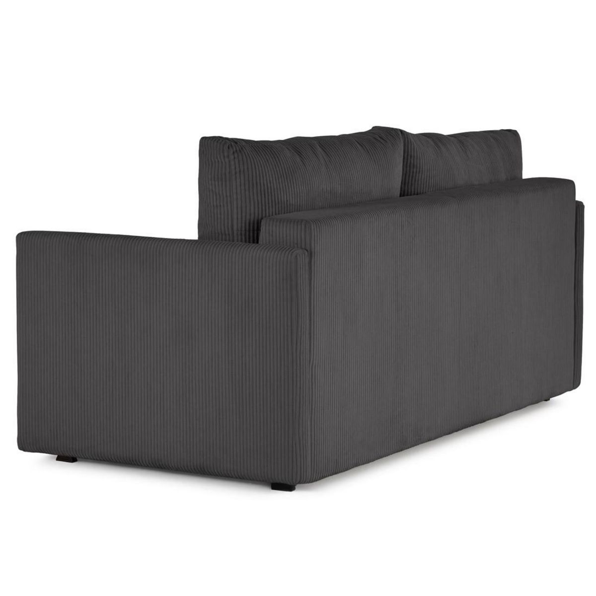 BEST MOBILIER Ottawa - canapé 3 places convertible express couchage quotidien 140 cm matelas 12 cm en velours côtelé