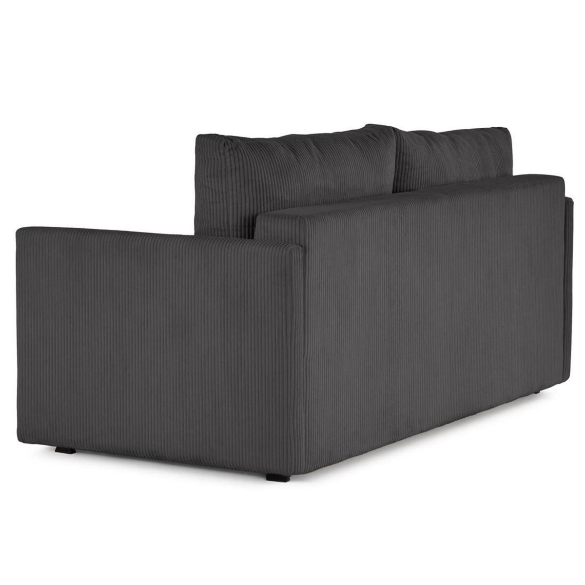 BEST MOBILIER Ottawa - canapé 3 places convertible express couchage quotidien 140 cm matelas 12 cm en velours côtelé