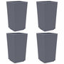 Voir la diapositive 2 : VIDAXL Jardinieres 4 pcs bleu gris 32,5x32,5x57 cm PP