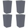 Voir la diapositive 2 : VIDAXL Jardinieres 4 pcs bleu gris 32,5x32,5x57 cm PP