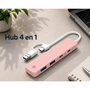 Voir la diapositive 2 : ESSENTIEL B Hub USB C 4 en 1 USB-C Rose - Vr