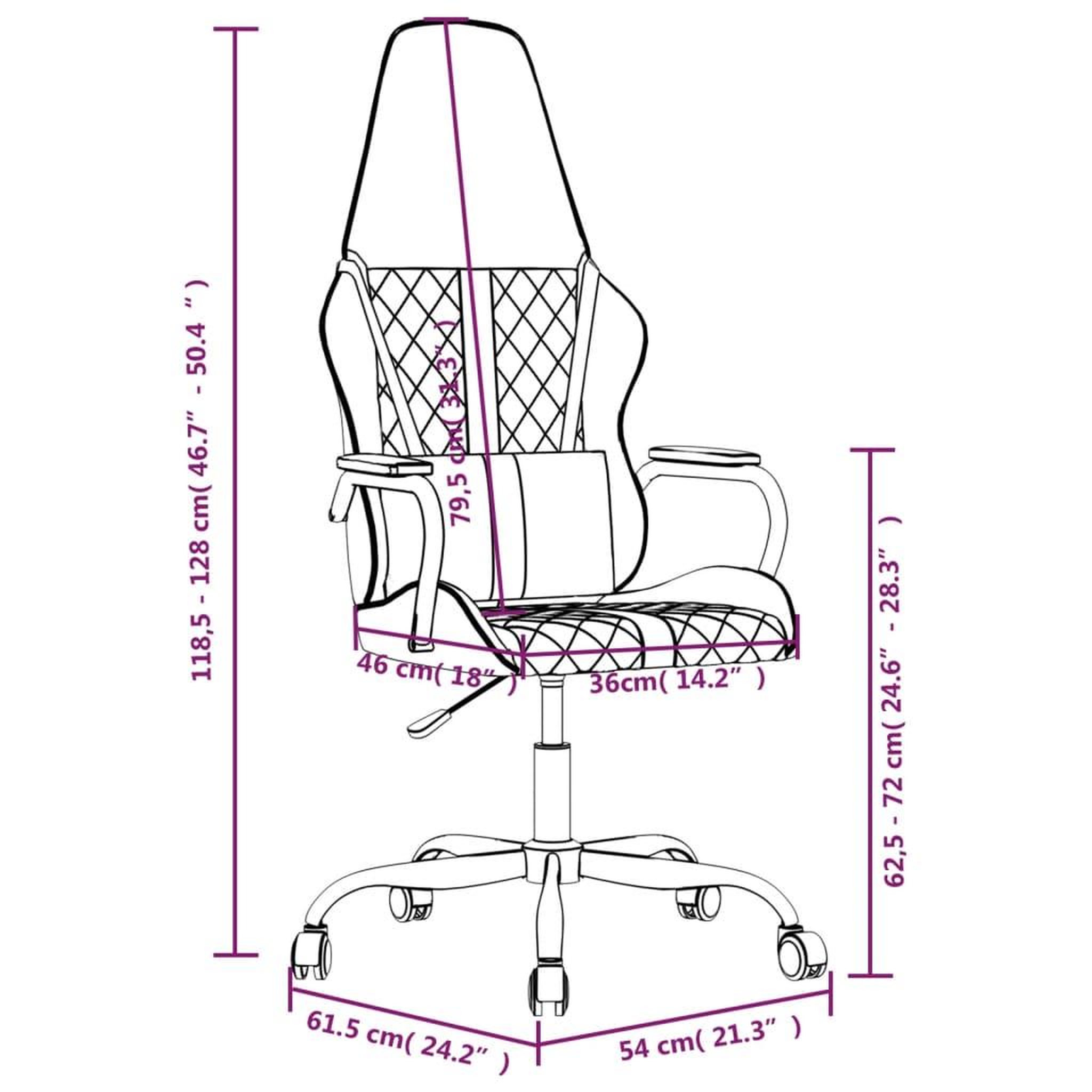 Voir la diapositive 6 : VIDAXL Chaise de jeu de massage Noir et blanc Similicuir