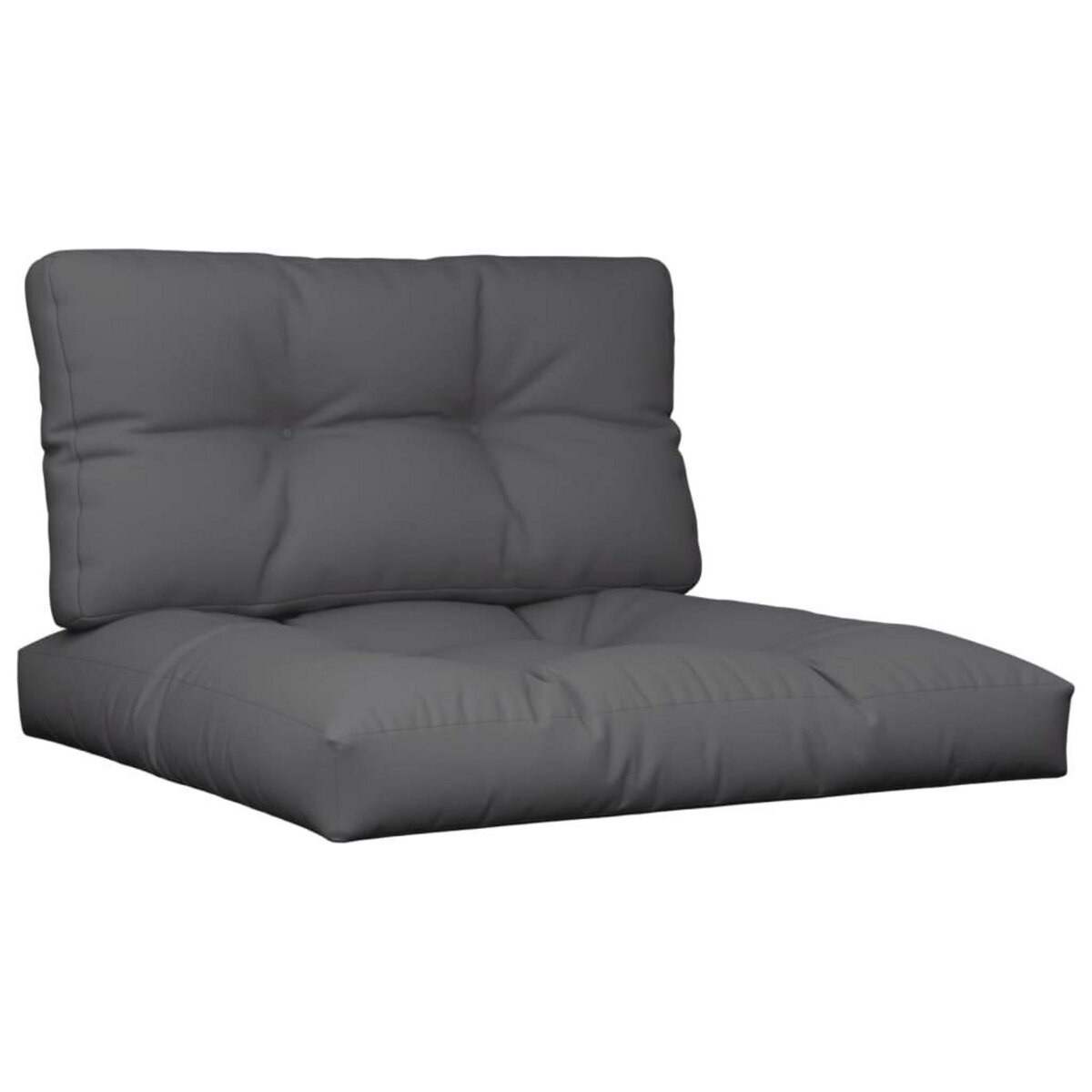 VIDAXL Coussins de palette lot de 2 anthracite tissu