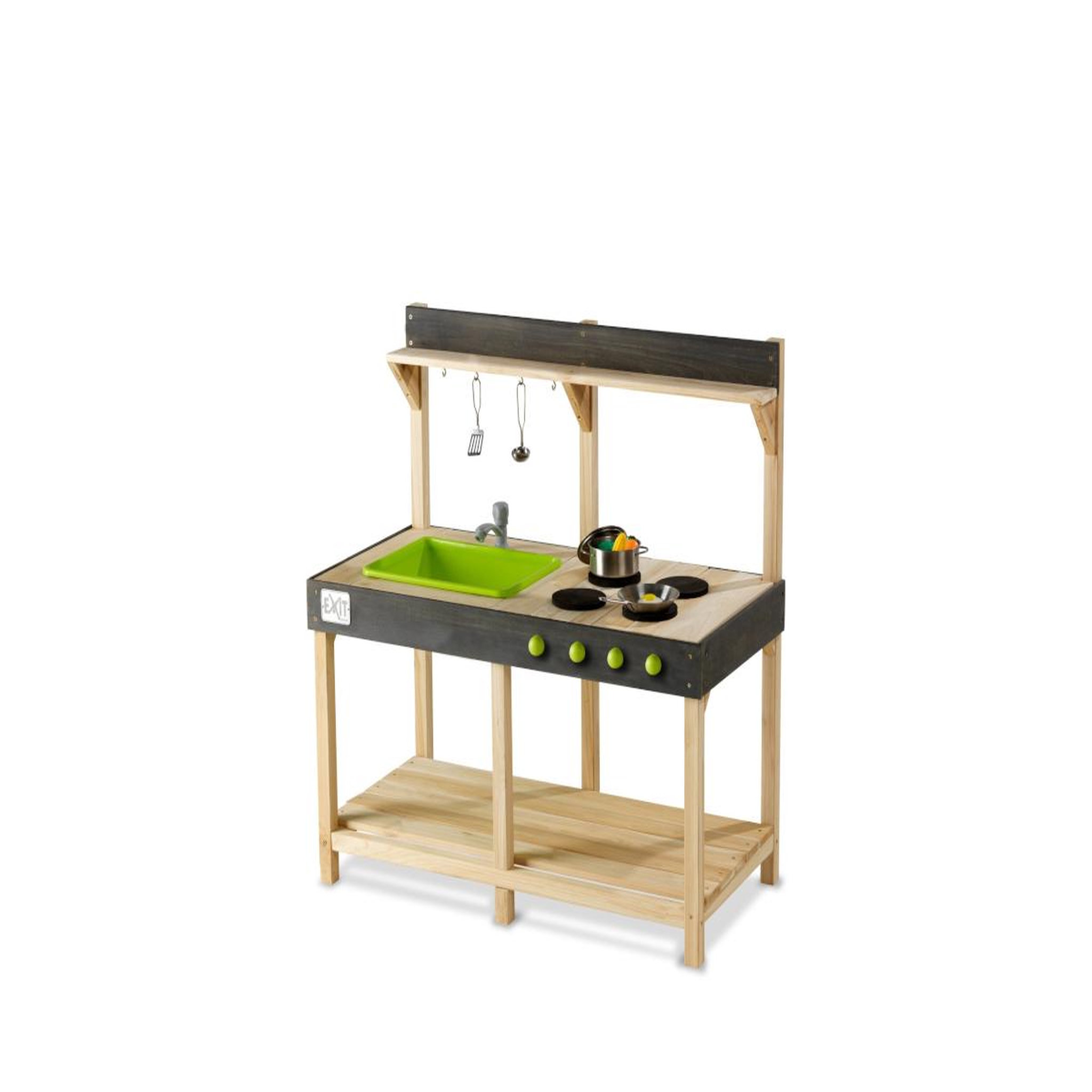 Voir la diapositive 1 : EXIT TOYS Cuisine d'extérieur en bois pour enfant yummy 100 - exit toys