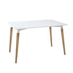 ATMOSPHERA Table à Manger Design  Roka  150cm Blanc & Naturel