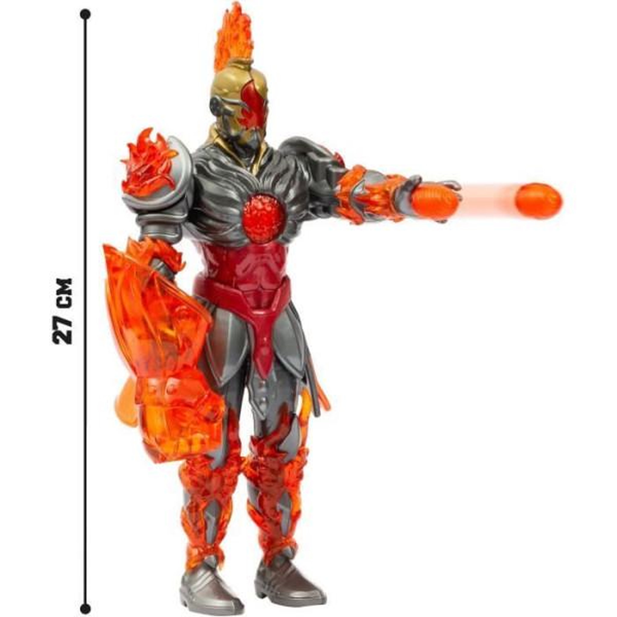 Voir la diapositive 5 : MARKET24 Figurine articulée - GORMITI - Gormiti avec attaque lumineuse Feu - Fireon - 27 cm - a partir de 4 ans - GRV073
