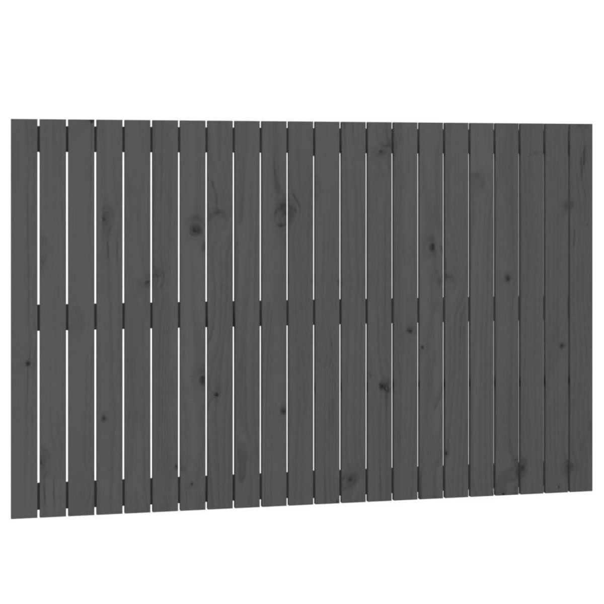VIDAXL Tete de lit murale Gris 140x3x90 cm Bois massif de pin