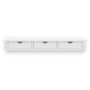 Voir la diapositive 3 : ID MARKET Etagère murale console d'entrée LISE 3 tiroirs blanche