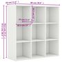 Voir la diapositive 6 : VIDAXL Bibliotheque blanc 98x29x97,5 cm bois d'ingenierie