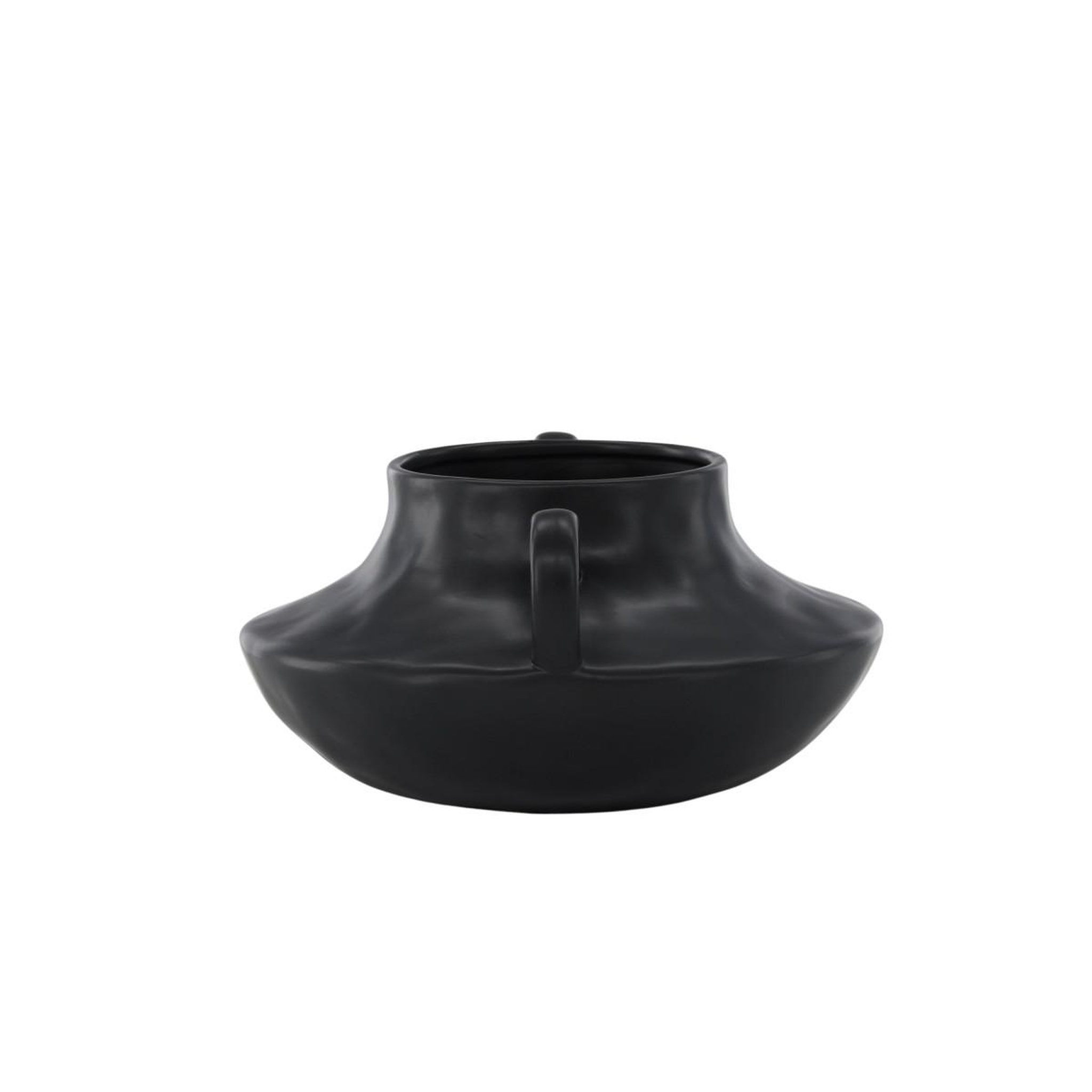 Voir la diapositive 2 : Paris Prix Pot Design en Céramique  Holda  31cm Noir
