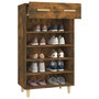 Voir la diapositive 5 : VIDAXL Meuble a chaussures Chene fume 60x35x105 cm Bois d'ingenierie