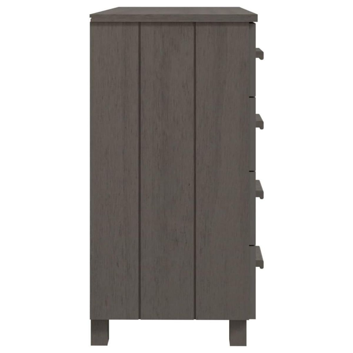 VIDAXL Buffet HAMAR Gris clair 79x40x80 cm Bois massif de pin