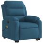 Voir la diapositive 4 : VIDAXL Fauteuil inclinable de massage electrique bleu velours